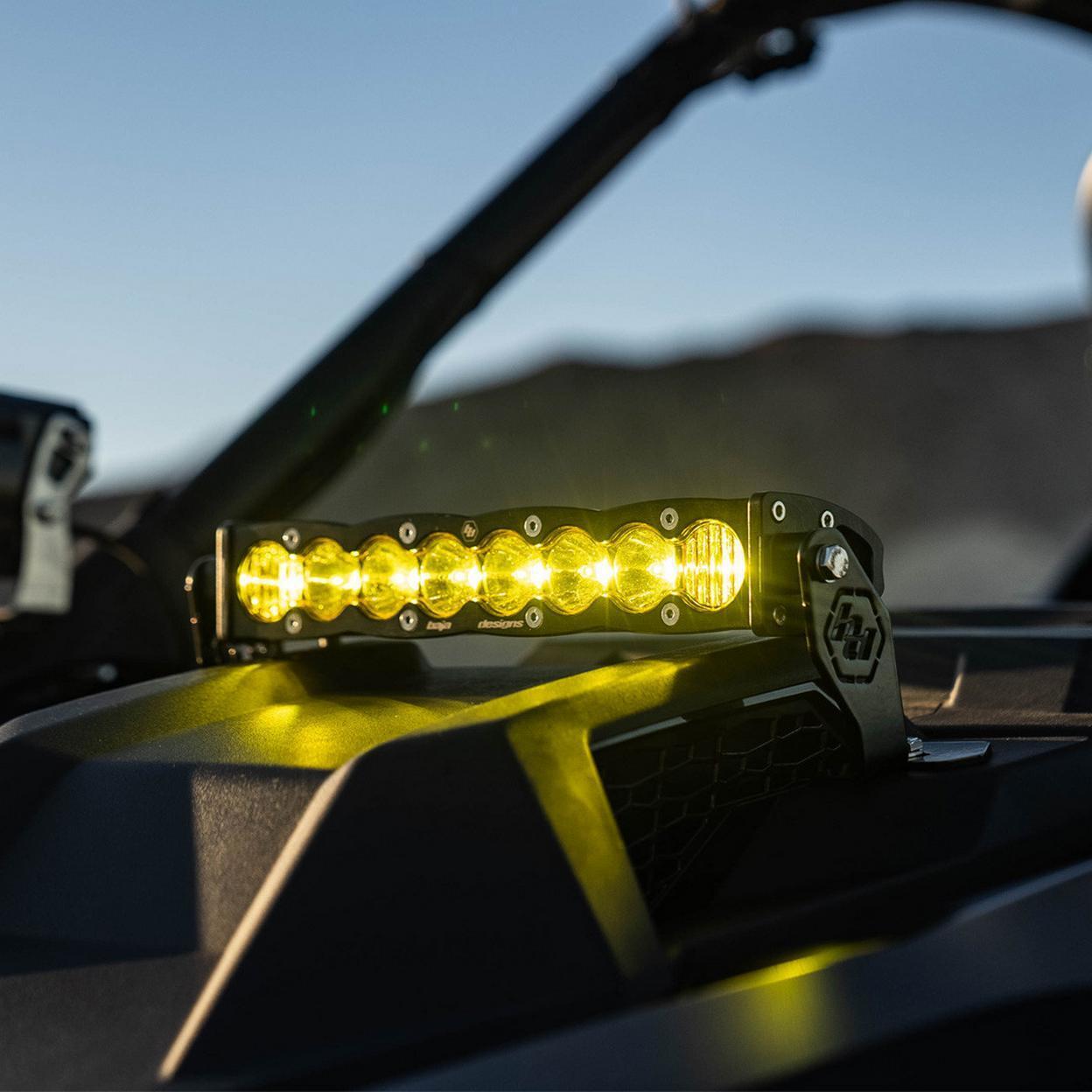 Baja Designs S8 10in Hood Mount Light Bar Kit Clear For Polaris RZR Pro R 22-23 - Image 3