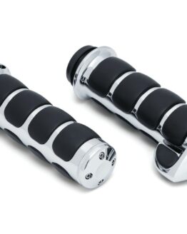 Kuryakyn Premium ISO Grips with Throttle Boss Chrome