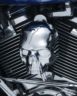 Kuryakyn Skull Horn Cover Chrome Waterfall Style Fits 2017-Up Models