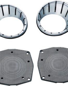 Kuryakyn LED Speaker Bezels Chrome Fits 1996-2013 Harley Touring
