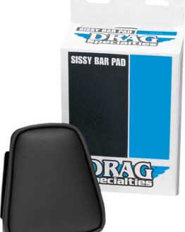 Drag Specialties Tapered Backrest Pad Round Sissy Bars Black