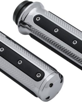 Kuryakyn Heavy Industry Grips Chrome Throttle-By-Wire