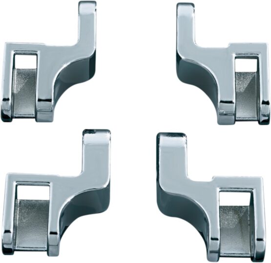 Driver Floorboard Relocation Brackets For FLST Models Chrome