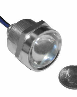 Letric Lighting Royal Flush LED 1" Steel/White/Amber Light