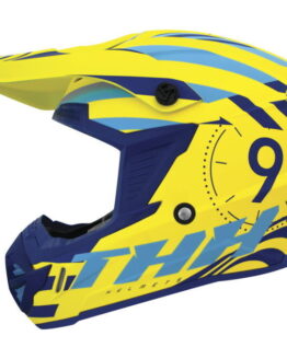 THH T730X Twister Full Face Helmet Yellow/Blue Large