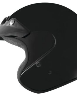 THH Helmets T-381 Open Face Helmet Black Medium