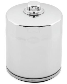 Chrome Oil Filter With Nut Replaces H-D 63798-99 with Backflow Valve