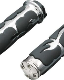 ISO Flame Grips Dual Cable Chrome