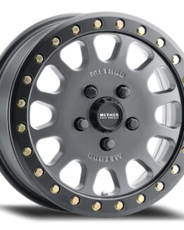 Method MR401 15x6 Titanium Beadlock Wheel with Black Ring