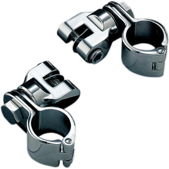 Peg Mounts With 1-1/4in Magnum Quick Clamps Chrome (Pair)