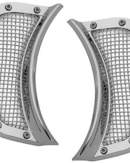Kuryakyn Mesh Headlight Vent Accents Chrome