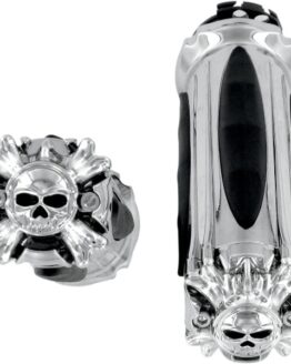 Premium Zombie Grips Without Throttle Boss Dual Cable Chrome