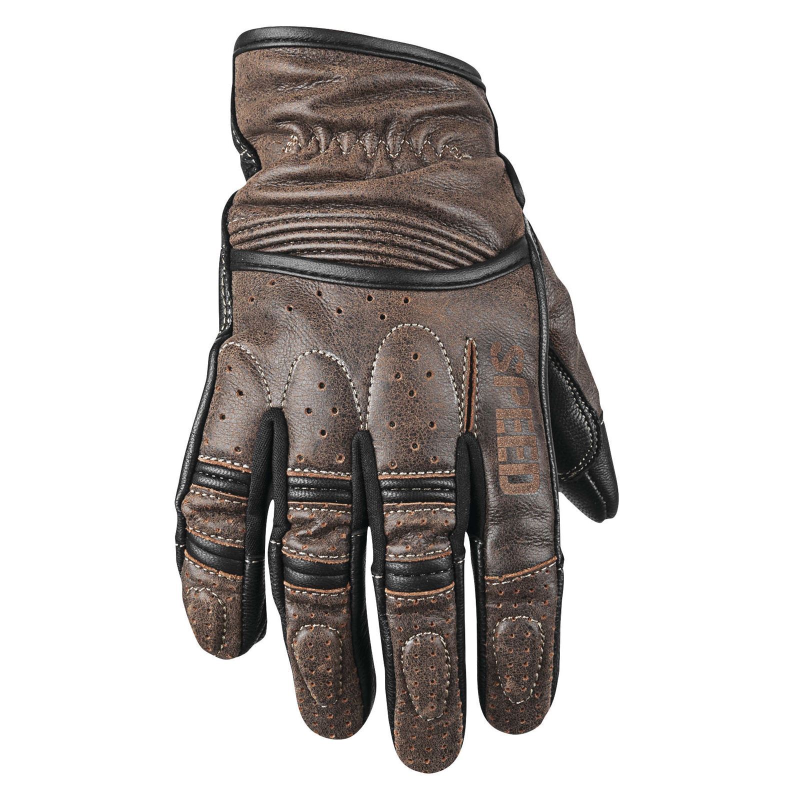 Rust and Redemption Leather Gloves Brown - Medium