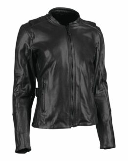 Throttle Body Leather Jacket Black Womens - XS