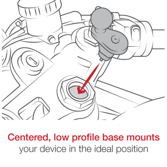 Motorcycle Fork Stem Mount w/ Diamond Base Adapter - Image 5