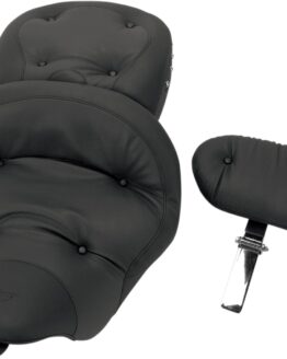 Super Touring Studded Vinyl 2-Up Seat Backward w/Backrest