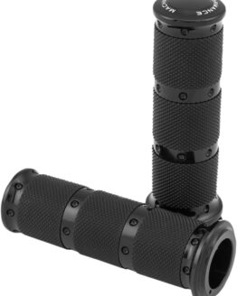 Performance Machine XLS Handlebar Grips Black Ano Dual Cable