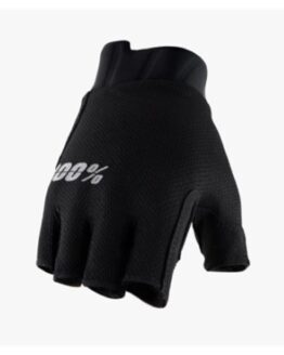 100% Women's Exceeda Gel Short Finger Gloves - Black