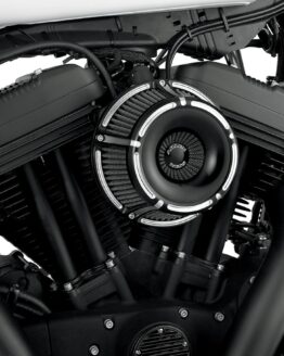Arlen Ness Slot Track Inverted Air Cleaner Kit Contrast Cut Black