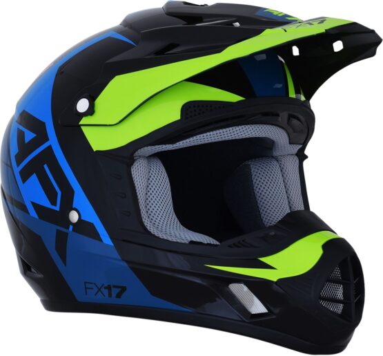 FX-17 Aced Full Face Offroad Helmet Blue/Green/Black 2X-Large - Image 2