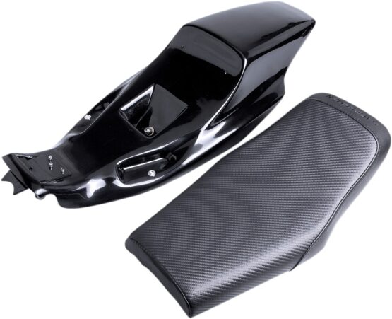 Eliminator Faux Carbon Fiber Solo Seat - Black