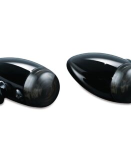 Super Bright LED Mini Bullet Lights Amber Gloss Black