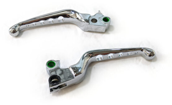 Chrome 5-Hole Custom Brake & Clutch Levers Set