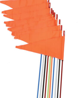 Strobe Ready Spring Mount 3/8" 7ft Safety Flags 10-Pack - Assorted