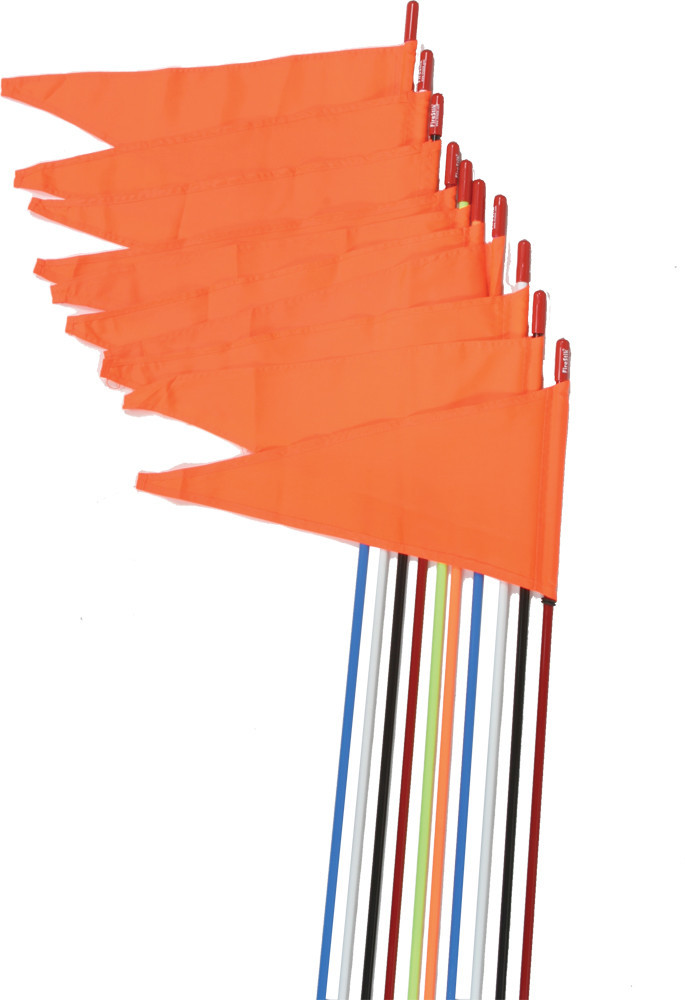 Firestik 7ft Black Safety Flags with Spring Mount 10 Pack