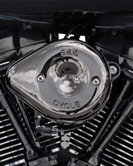 S&S Stealth Teardrop Air Cleaner Kit Lava Chrome For Harley M8 17-23