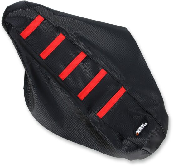 Black/Red Ribbed Seat Cover