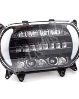 Letric LED Black/Chrome Headlight w/ Turn Signals Fits 96-13 Road Glide