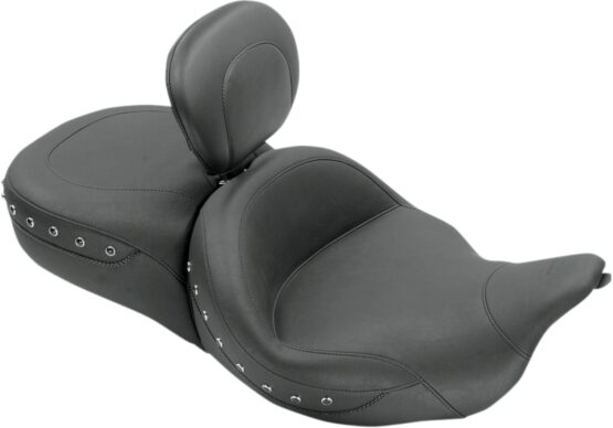 Super Touring Studded Vinyl 2-Up Seat Backward w/Backrest