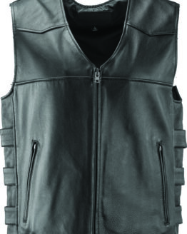 Kuryakyn Plains Leather Vest Black Large Men's