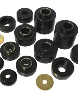 Black Body Mount Set Fits 80-98 Ford F250/F350, 80-92 F100/F150, 85-98 F450