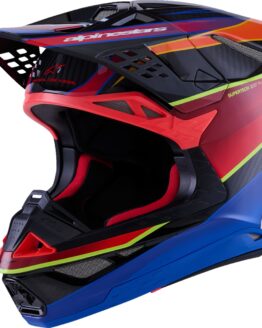 Alpinestars Supertech M10 Era MIPS Helmet Gloss Blue/Red/Yellow Fluo Large