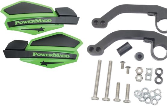 Green & Black Star Handguard Kit w/ MC/ATV Mounts