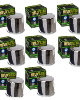 HF204C Oil Filter - Chrome - 8 Pack