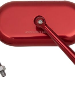 Arlen Ness Right Oval Mirror Red Aluminum/Glass 13-179