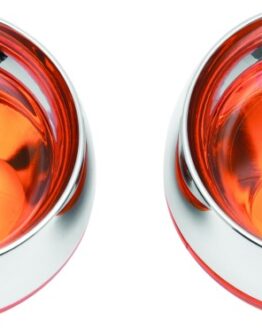 Deep Dish Bezels With Amber Lenses