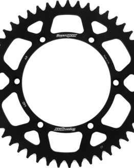 Supersprox 49T Aluminum Rear Sprocket Black Fits 82-17 Kawasaki Suzuki