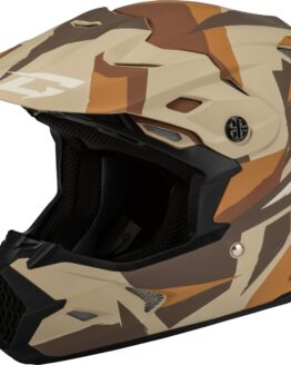 GMAX MX-96 Splinter Helmet Matte Brown/Tan/White Small