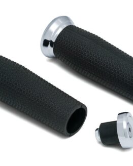Kuryakyn Thresher Grip Metric Chrome Handlebar Grips