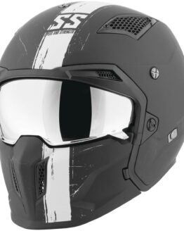 Speed and Strength SS2400 Tough As Nails Helmet Black/White Medium