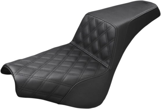 Step-Up Front Lattice Stitch 2-Up Seat - Black