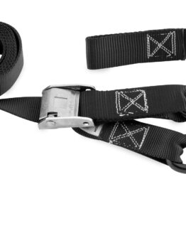 Bikemaster Integrated Soft Hook Tie Downs Pair 1.5in x 84in Black