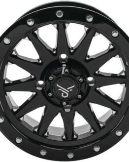 QuadBoss Wagon Wheel 15x7 4+3 4/156 Black/Milled