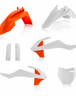 Acerbis Full Plastic Kit White/Orange Fits 2019-2023 KTM 65 SX