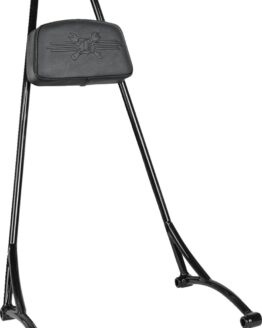 Burly Tall Sissy Bar w/ Pad Black Fits Honda Rebel