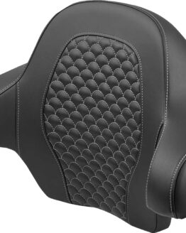 Saddlemen Dragon Scale Tour Pak Backrest Pad Silver Stitch